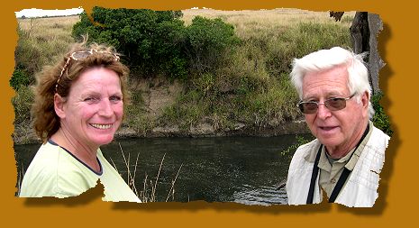 Elke und Tony am Talek River in der Masai Mara