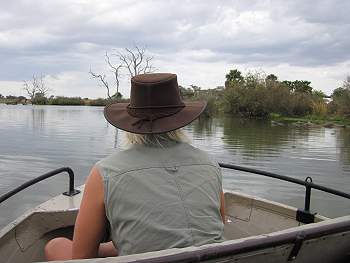 Motorboot Safari auf dem Lake Manze