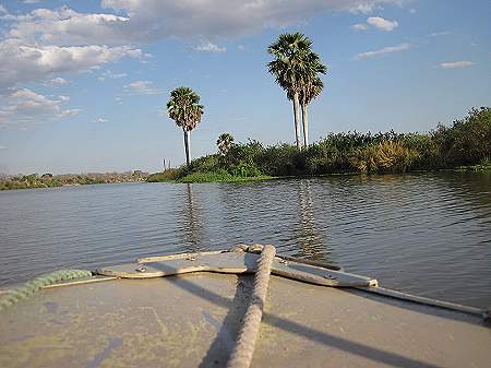 Motorboot Safari auf dem Lake Manze im Selous