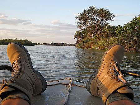 Motorboot Safari auf dem Lake Manze im Selous