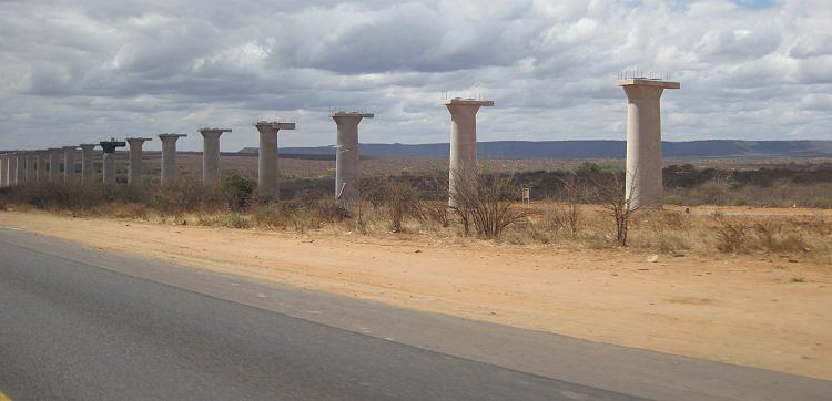 Mombasa - Nairobi Highway / new fast train building side