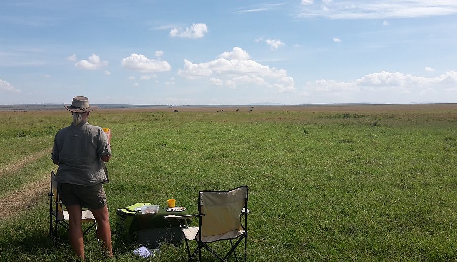 Busch Frühstück in der Masai Mara