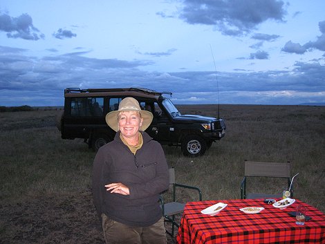 Sundowner in der Masai Mara