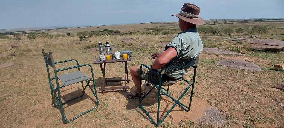 Buschfrühstück in der Masai Mara