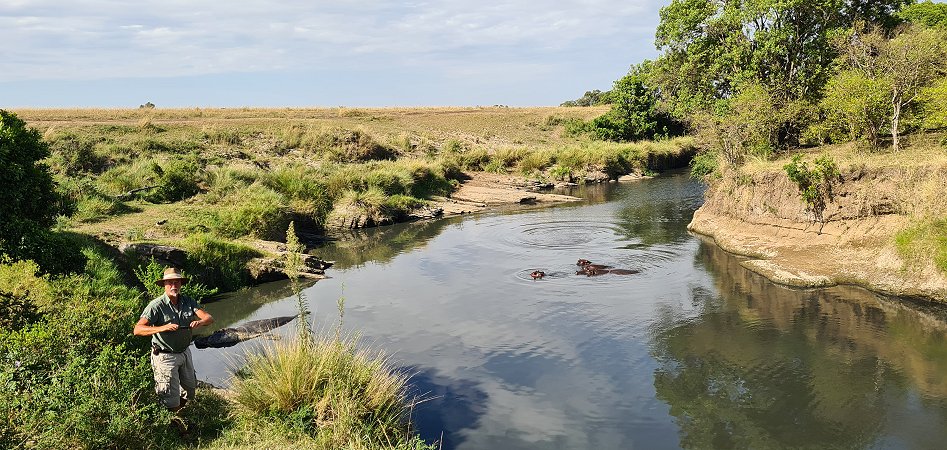 bei den Hippos und Krokodilen am Ol Are Orok