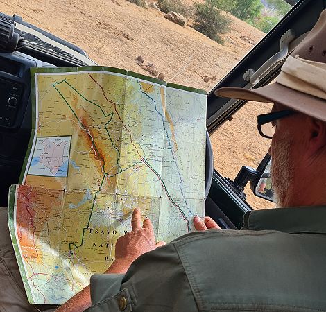 auf Safari im Tsavo West National Park