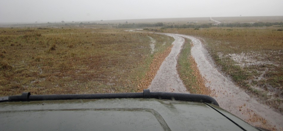 Starkregen in der Masai Mara