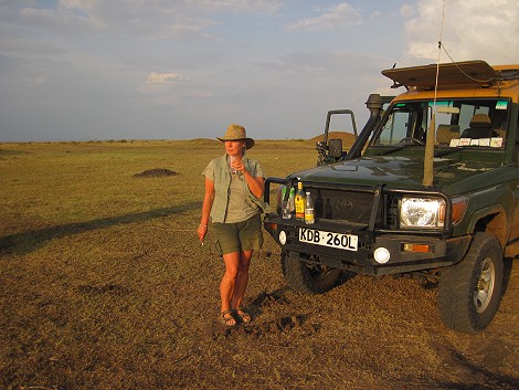 Sundowner in der Masai Mara