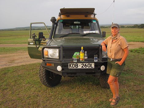 Sundowner in der Masai Mara