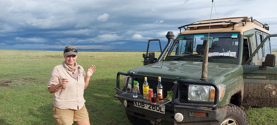 Sundowner in der Masai Mara
