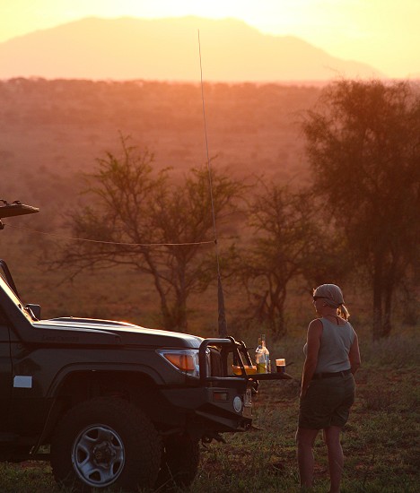 Sundowner im Lumo Reservat