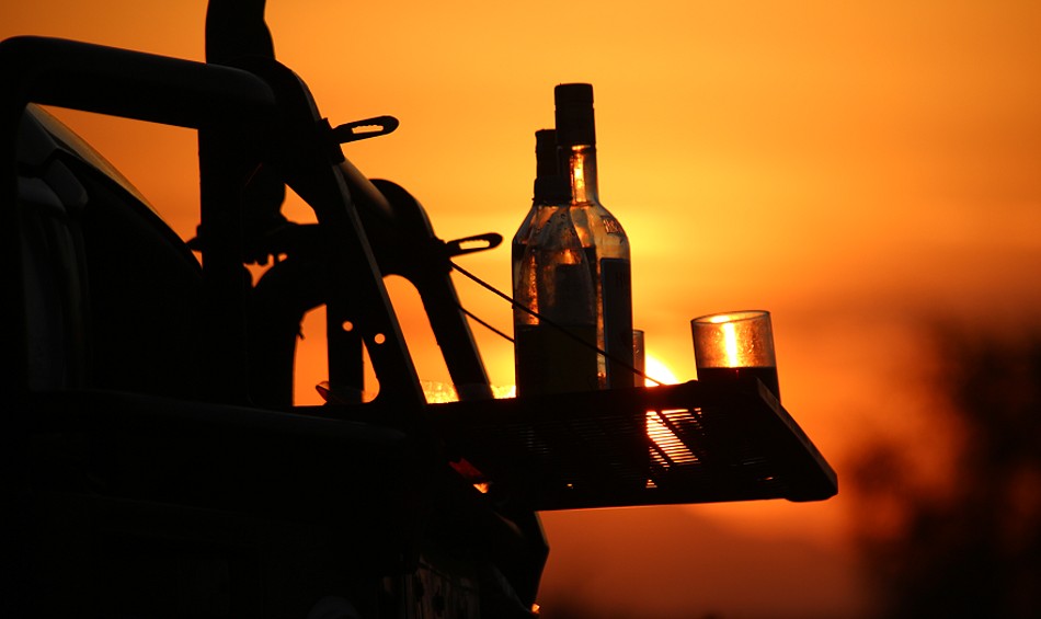 Sundowner im Lumo Reservat