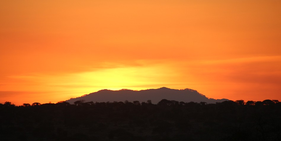 Sonnenuntergang im Lumo Reservat