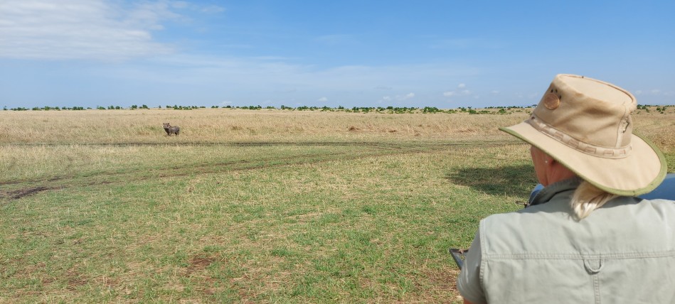 Jörg und Petra Reinecke beim Buschfrüstück in der Masai Mara