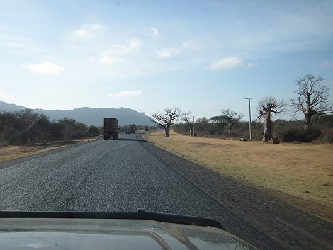 on the road