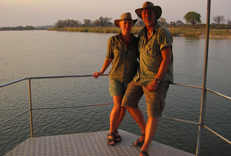 Petra und Jörg Reinecke auf dem Kavango