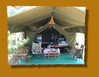 relaxen im Tarhi Camp, Tsavo Ost