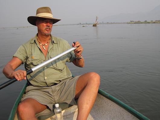 mit dem Kanu auf dem Sambesi, mana pools canoe trail