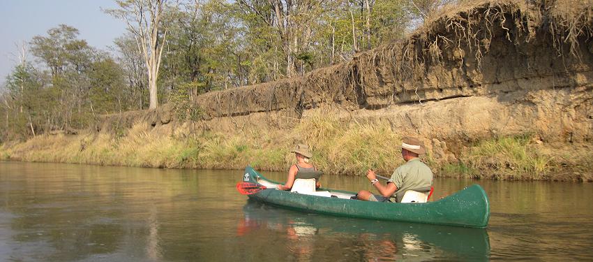 mit dem Kanu auf dem Sambesi, mana pools canoe trail
