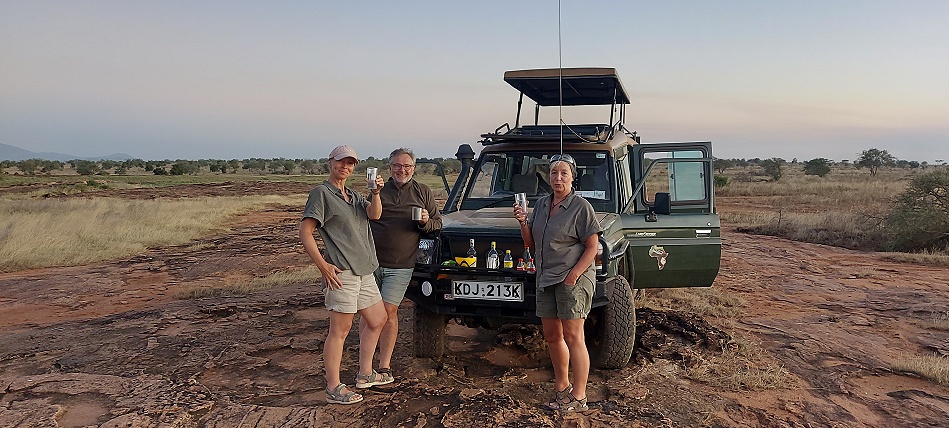 Sundowner im Lumo Reservat