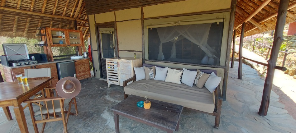 Soroi Leopards Lair Cottages, unser Camp im Lumo Reservat