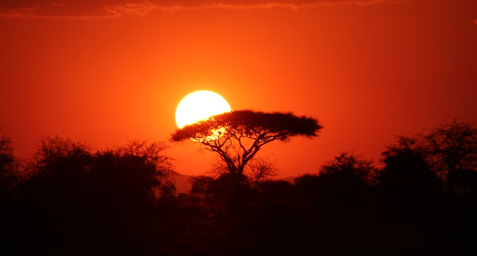 Sonnenuntergang im Lumo Reservat