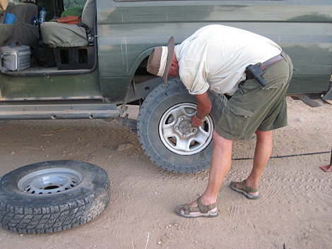 platter Reifen im Samburu Reservat