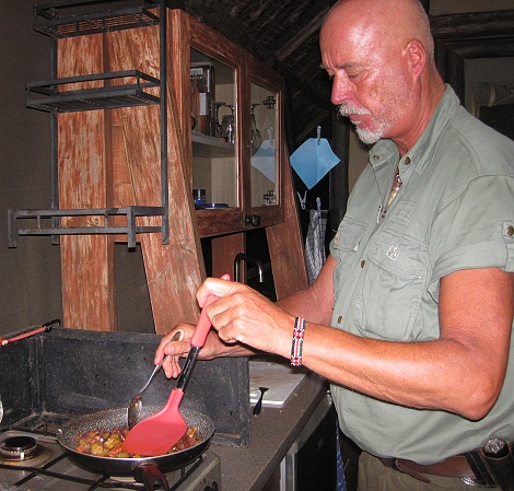 Abendessen, Selbstversorgung im Soroi leopards Lair Cottage