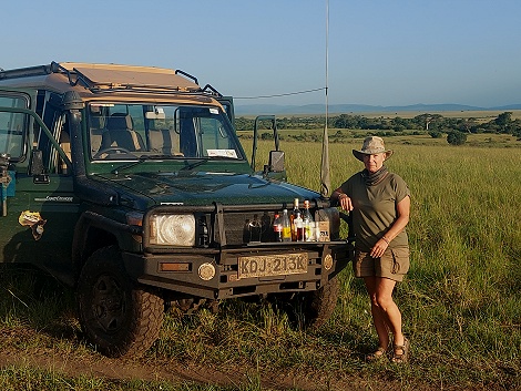 Sundowner in der Masai Mara